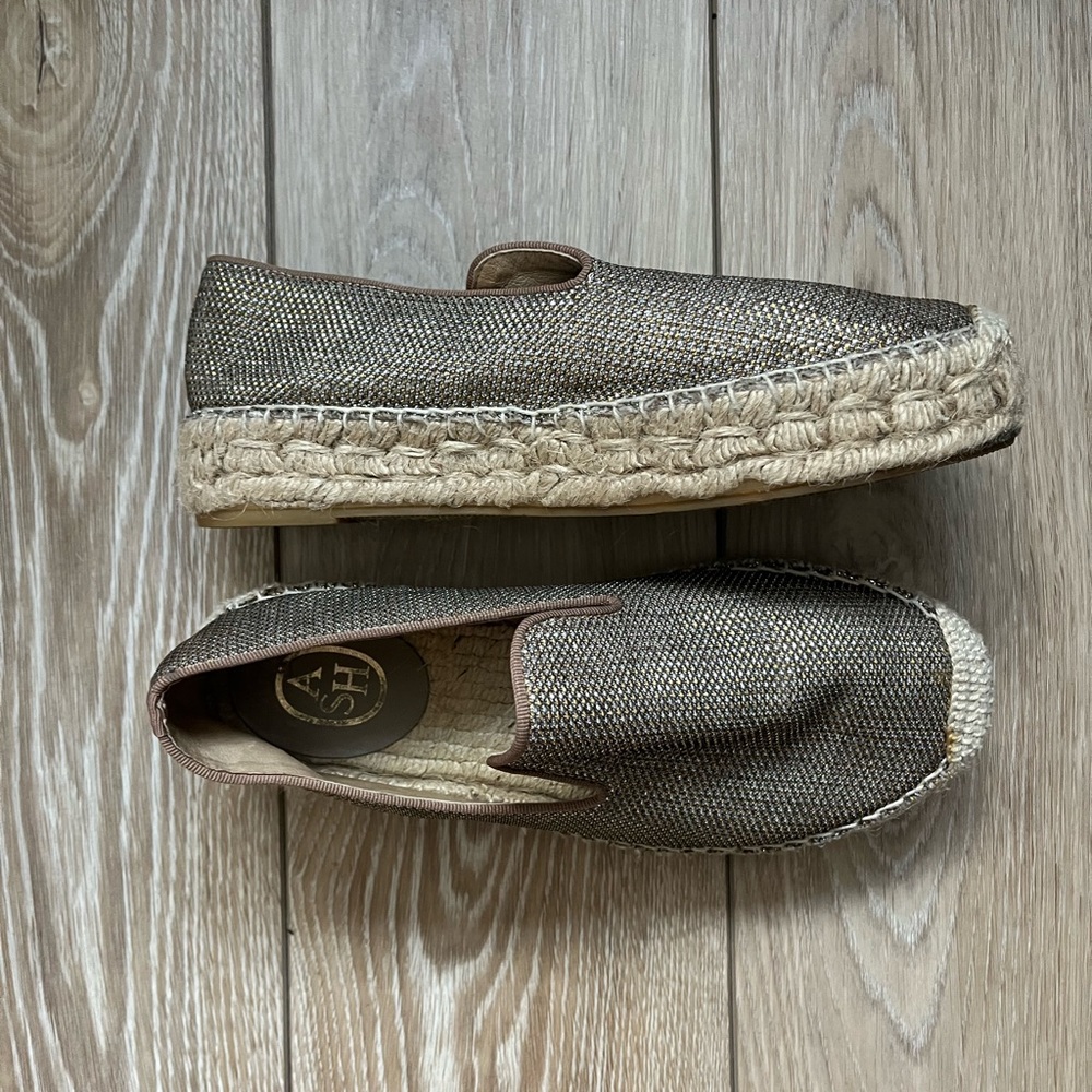 Gold espadrilles